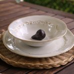 FINAL SALE - CERAMIC Valentina Salad Plate Set of 4 (Dusty White) - Image 2