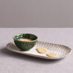 FINAL SALE - CERAMIC Aurora Rectangular Platter (Dusty White) - Image 3