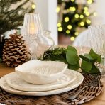 FINAL SALE - CERAMIC Aurora Rectangular Platter (Dusty White) - Image 5