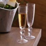 GLASS Venice Champagne Flute Set of 4 (Clear) 6 fl oz