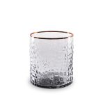 GLASS Croc Double Old Fashioned with Gold Rim Set of 4 (Smoke Grey) 14 fl oz - Image 10