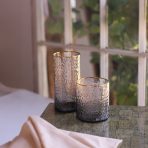 GLASS Croc Double Old Fashioned with Gold Rim Set of 4 (Smoke Grey) 14 fl oz - Image 5