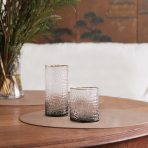 GLASS Croc Highball with Gold Rim Set of 4 (Smoke Grey) 16 fl oz - Image 9