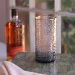 GLASS Croc Highball with Gold Rim Set of 4 (Smoke Grey) 16 fl oz - Image 4