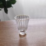 GLASS Audrey Stemless All Purpose Glass with Gold Rim Set of 4 (Clear and Gold) 8 fl oz - Image 4