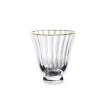 GLASS Audrey Stemless All Purpose Glass with Gold Rim Set of 4 (Clear and Gold) 8 fl oz - Image 2
