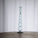 GLASS Cambridge Olivia 12" Candlestick Holder Set of 2 (Light Green)