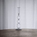GLASS Cambridge Emma 10.5" Candlestick Holder Set of 2 Clear