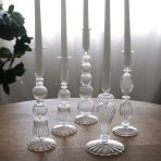 GLASS Cambridge Emma 10.5" Candlestick Holder Set of 2 Clear - Image 2