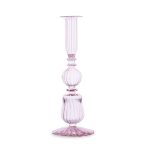 FINAL SALE - GLASS Cambridge Sophia 9" Candlestick Holder Set of 2 (Light Pink) - Image 2