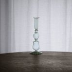 GLASS Cambridge Sophia 9" Candlestick Holder Set of 2 (Light Green)
