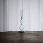 GLASS Cambridge Sophia 9" Candlestick Holder Set of 2 (Light Green)
