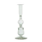 GLASS Cambridge Sophia 9" Candlestick Holder Set of 2 (Light Green) - Image 2