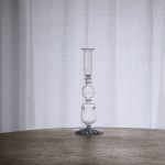 GLASS Cambridge Sophia 9" Candlestick Holder Set of 2 (Clear)