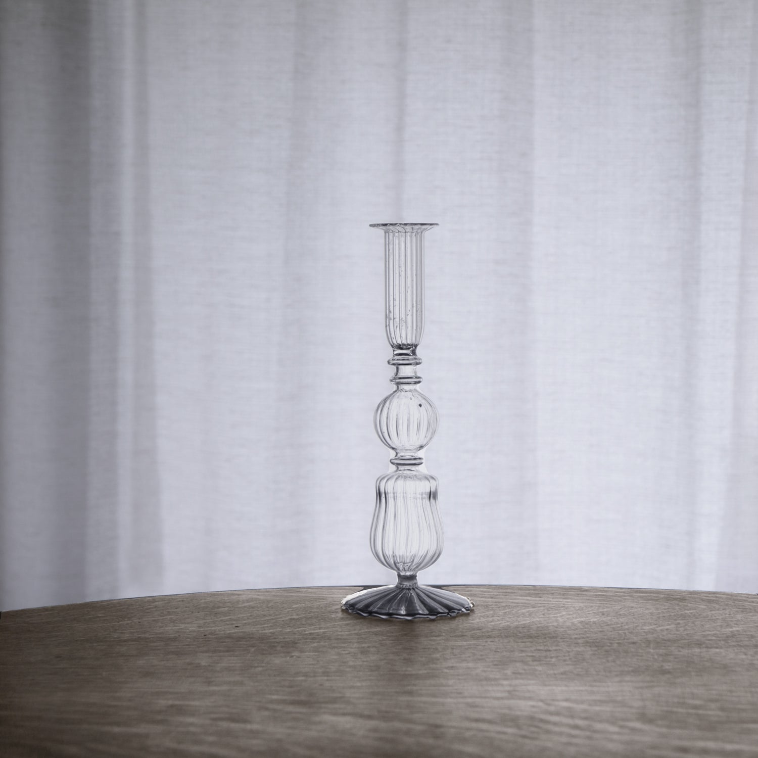 2319 GLASS Cambridge Sophia 9" Candlestick Holder Set of 2 (Clear) - Image 1
