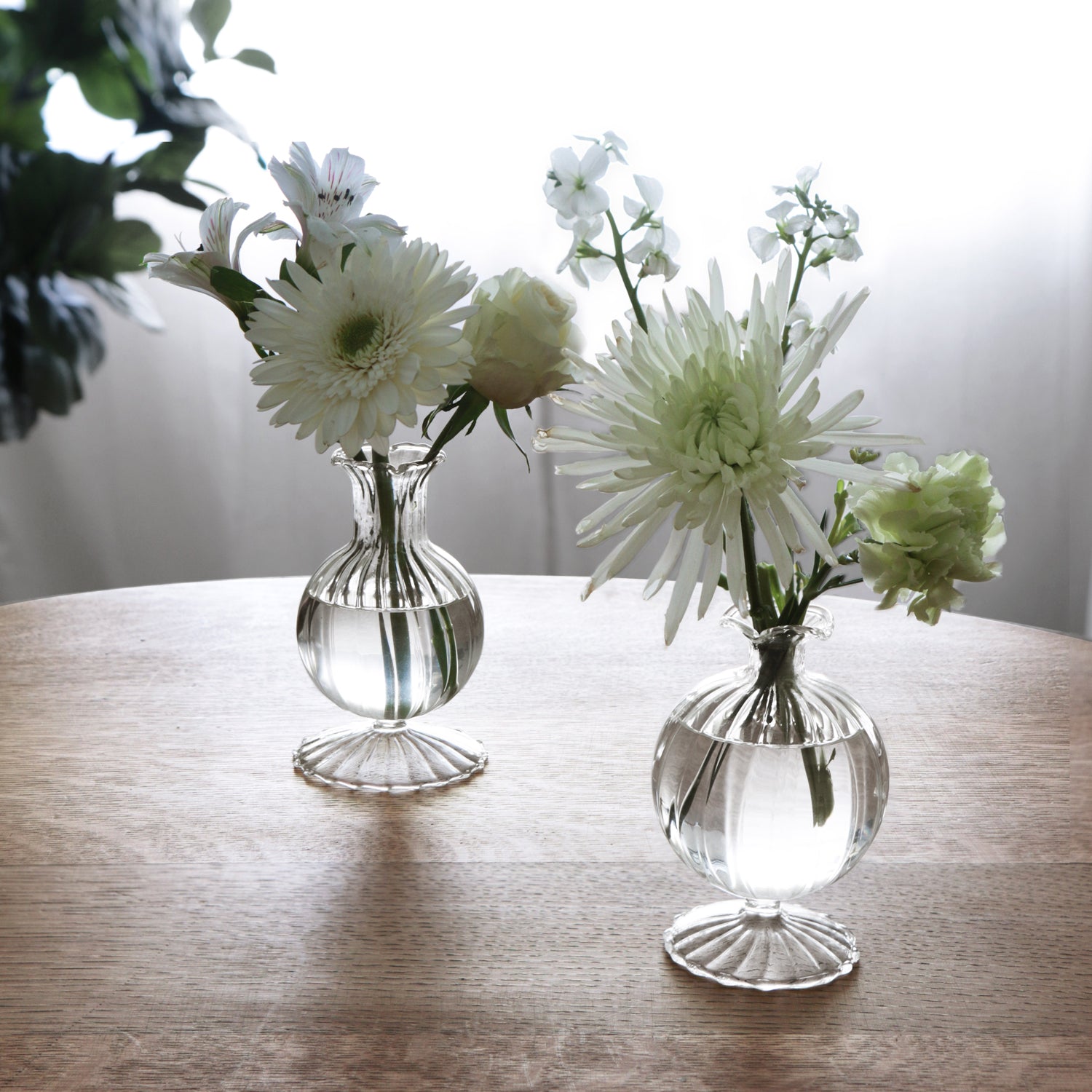 2327 GLASS Cambridge Ella 7" Bud Vase Set of 2 (Clear) - Image 1