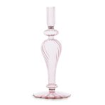 FINAL SALE - GLASS Cambridge Ava 10" Candlestick Holder Set of 2 (Light Pink) - Image 2