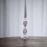 FINAL SALE - GLASS Cambridge Beryl 10" Candlestick Holder Set of 2 (Clear)