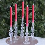 FINAL SALE - GLASS Cambridge Beryl 10" Candlestick Holder Set of 2 (Clear) - Image 3