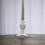 GLASS Cambridge Daphne 8.5" Candlestick Holder Set of 2 (Clear)