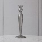 FINAL SALE - GLASS Cambridge Vienna Large Candlestick Holder Set of 2 (Light Gray)