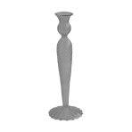 FINAL SALE - GLASS Cambridge Vienna Large Candlestick Holder Set of 2 (Light Gray) - Image 2