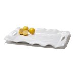VIDA Havana Rectangular Tray with Handles (White) - Image 3