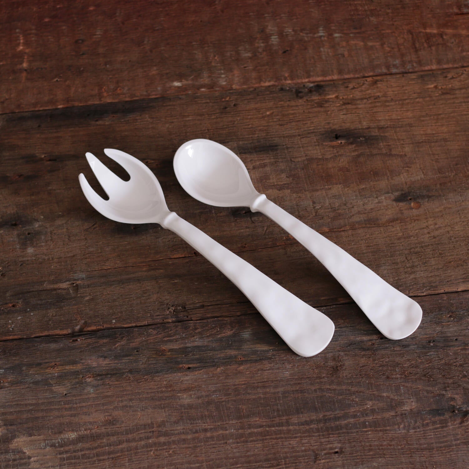 2419 VIDA Havana Large Salad Servers White - Image 1