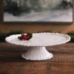 VIDA Alegria Pedestal Cake Plate White - Image 6