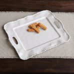 VIDA Alegria Rectangular Tray with Handles White - Image 6