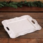 VIDA Alegria Rectangular Tray with Handles White - Image 4