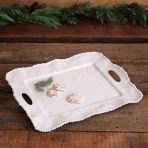 VIDA Alegria Rectangular Tray with Handles White - Image 5