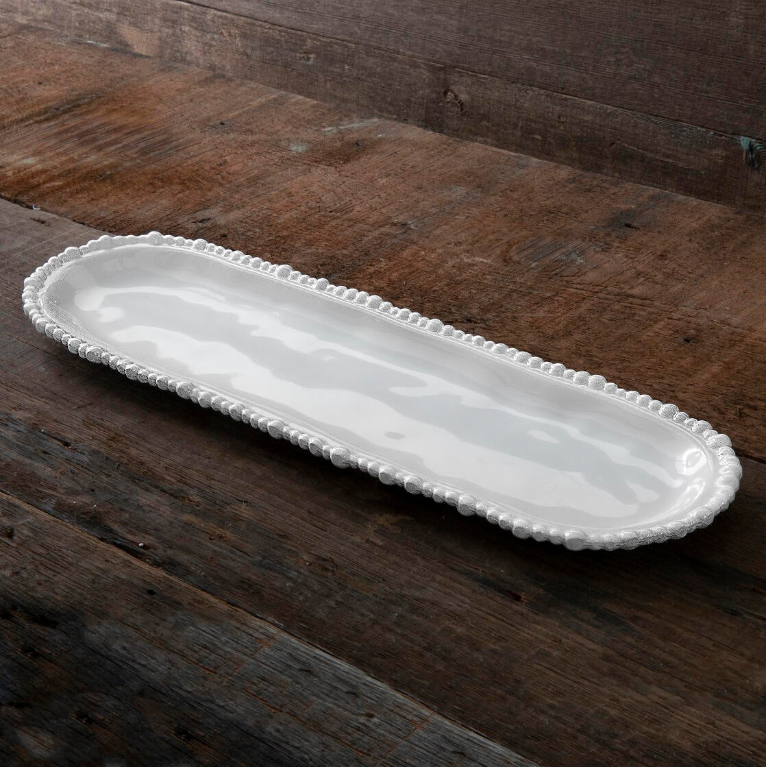 2464 VIDA Alegria Medium Baguette Platter White - Image 1