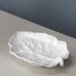 VIDA Lettuce Medium Leaf Platter (White)