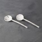 VIDA Lettuce Large Salad Servers (White)