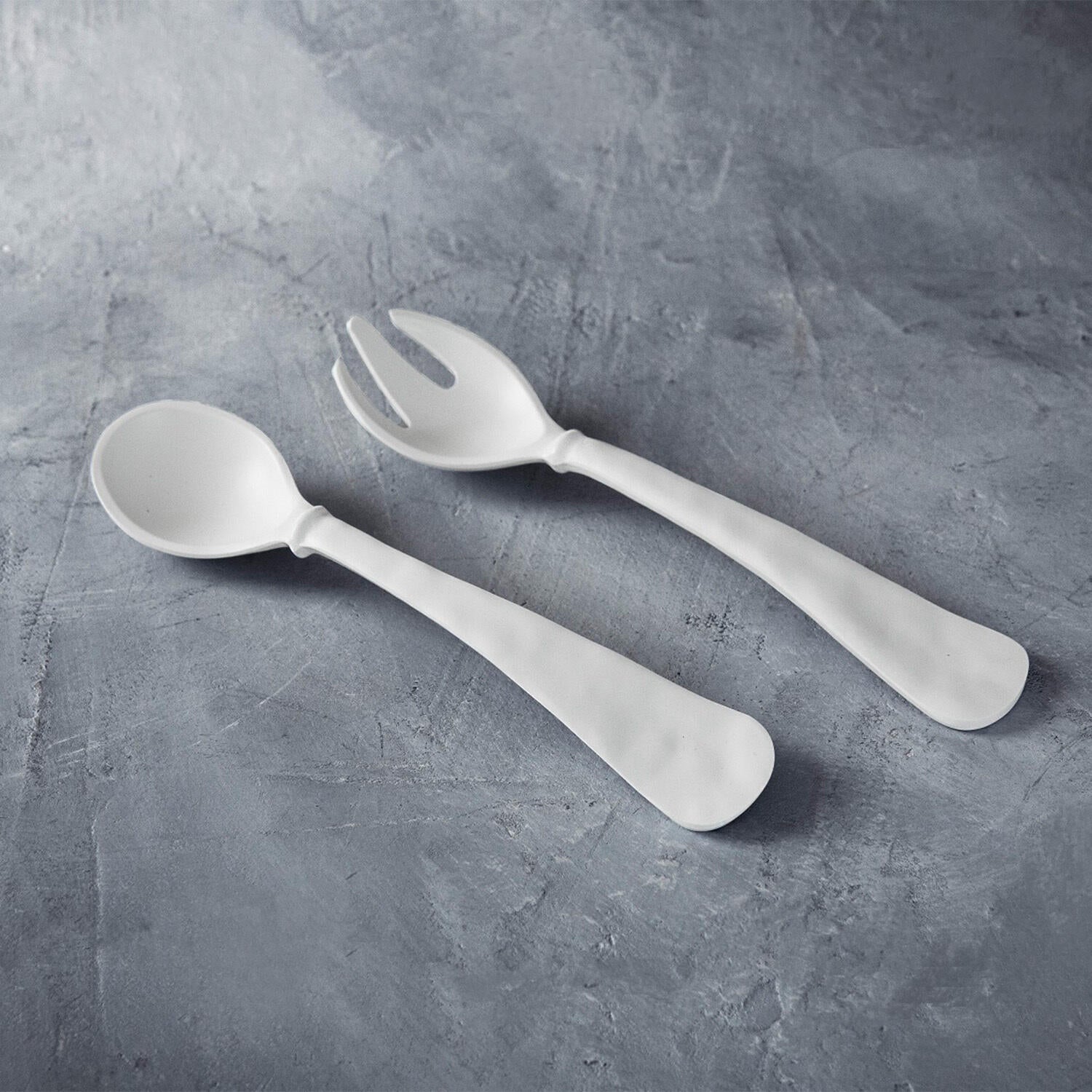 2484 VIDA Nube Large Salad Servers (White) - Image 1