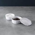 FINAL SALE - VIDA Alegria Stackable Salt-Pepper Cellar with Lid (White)