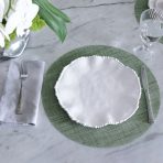 VIDA Round Woven Placemats Set of 4 (Green) - Image 4