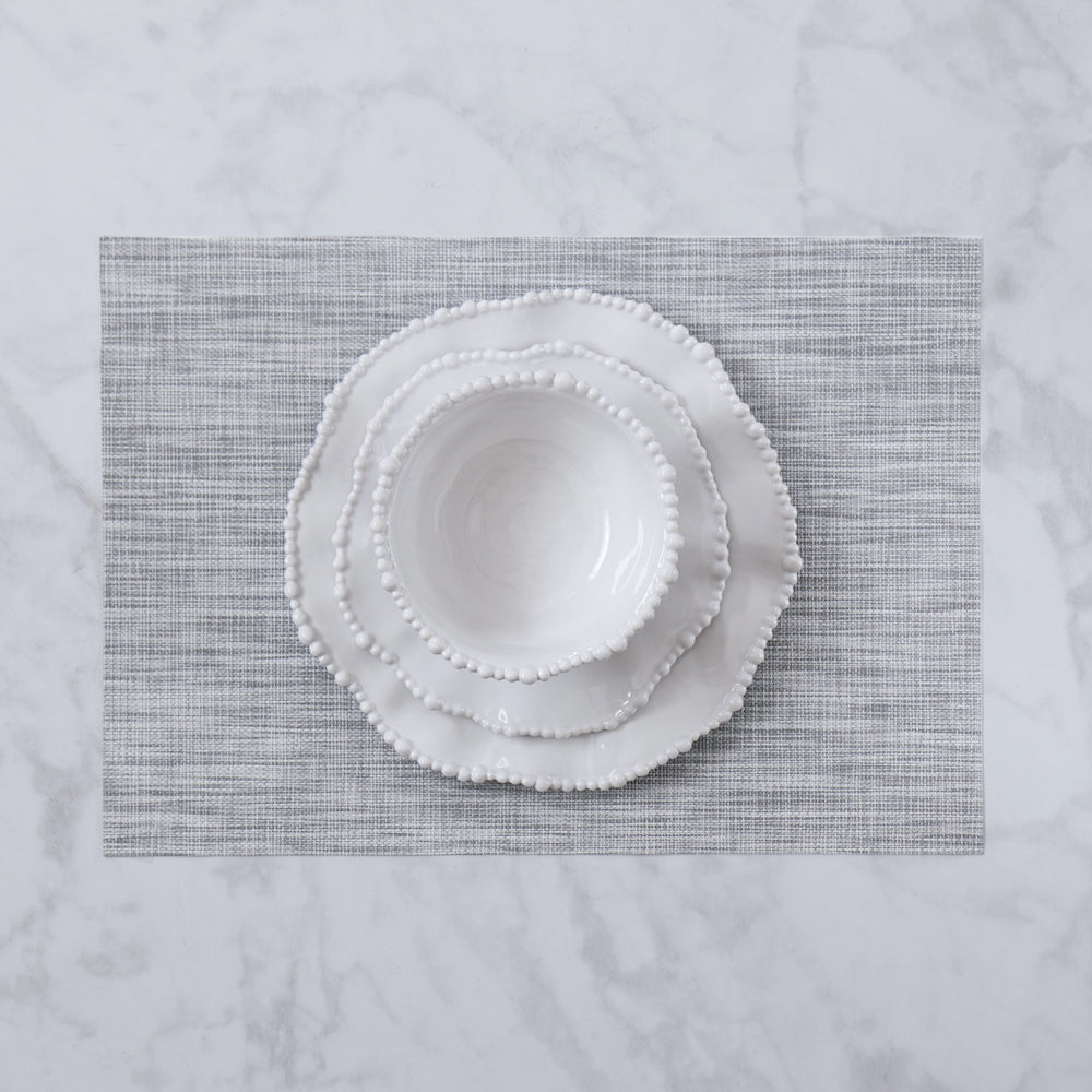 2529 FINAL SALE - VIDA Rectangular Woven Placemats Set of 4 (Grey) - Image 1