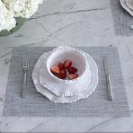 FINAL SALE - VIDA Rectangular Woven Placemats Set of 4 (Grey) - Image 3