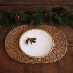 VIDA Bamboo 11" Dinner Plate Set of 4 (White and Natural) - Image 7