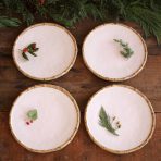 VIDA Bamboo 11" Dinner Plate Set of 4 (White and Natural) - Image 10