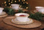 VIDA Bamboo 11" Dinner Plate Set of 4 (White and Natural) - Image 15