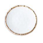 VIDA Bamboo 9" Salad Plate Set of 4 (White and Natural) - Image 12