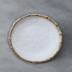 VIDA Bamboo 9" Salad Plate Set of 4 (White and Natural) - Image 11