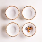 VIDA Bamboo 7.5" Cereal Bowl Set of 4 (White and Natural) - Image 3