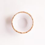 VIDA Bamboo 7.5" Cereal Bowl Set of 4 (White and Natural) - Image 4