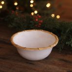 VIDA Bamboo 7.5" Cereal Bowl Set of 4 (White and Natural) - Image 7