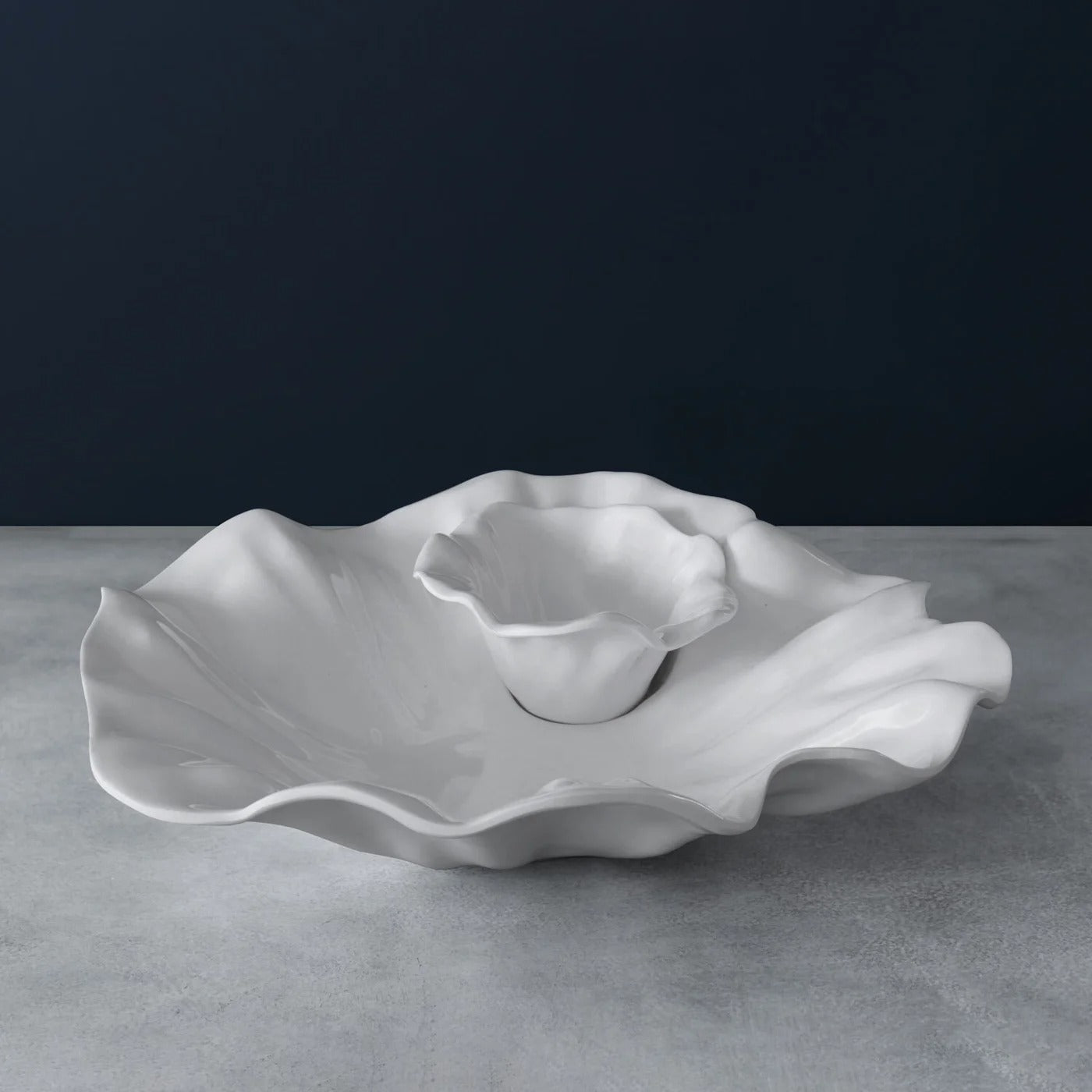 2561_lg VIDA Bloom Chip and Dip (White) - Image 1