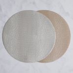 VIDA Croc Reversible 16" Round Placemats Set of 4 (Silver and Gold)